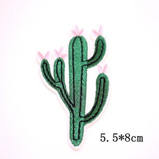 1 Pc Embroidered Cloth On Patch Sew Motif Applique Cactus Clearance sale