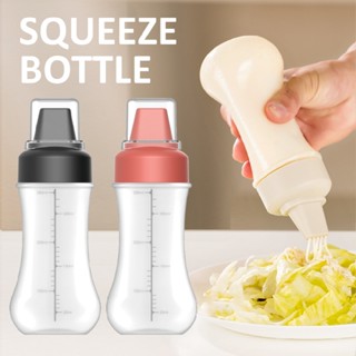 New Measurable Condiment Squeeze Bottle 5-Hole Sauce Squeeze Bottles with Lid