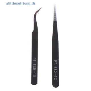 Alittlese แหนบสเตนเลส ESD-12 15 ป้องกันไฟฟ้าสถิตย์ 1 ชิ้น