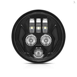 Tfreth ไฟหน้าโปรเจคเตอร์ LED มุมกว้าง 5.75 นิ้ว สําหรับรถจักรยานยนต์ 1 ชิ้น