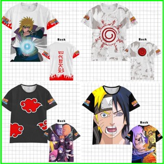 Sqt เสื้อยืดแขนสั้นลําลอง พิมพ์ลายอนิเมะนารูโตะ Sasuke Kakashi 3D พลัสไซซ์ แฟชั่นสําหรับผู้ชาย และผู้หญิง