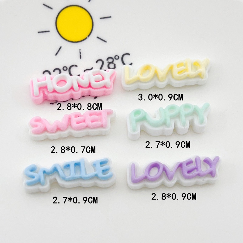 [2 #] Jibbitz Crocs สติกเกอร์เรซิ่น ลายตัวอักษรภาษาอังกฤษ สําหรับติดตกแต่งตู้เย็น DIY QP