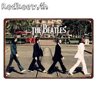 Redkeev™ ป้ายโลหะดีบุก ลาย The Beatles สไตล์เรโทร สําหรับตกแต่งผนังบาร์ ผับ คลับ คาเฟ่