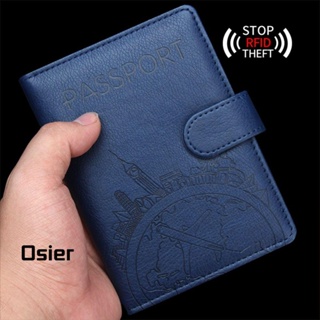 Osier1 กระเป๋าสตางค์ อเนกประสงค์ สําหรับใส่หนังสือเดินทาง บัตรเครดิต เอกสาร RFID