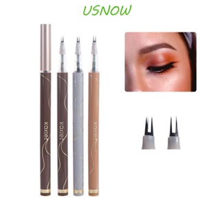 Usnow ปากกาอายไลเนอร์ แบบสองหัว แห้งเร็ว กันน้ํา ติดทนนาน สีดํา สีน้ําตาล 2 หัว