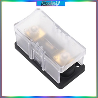 Kiss Inline ANL ฟิวส์บล็อก ANL DC32V M8 100A 150A 200A 300A พร้อมฝาครอบใส สําหรับระบบวิดีโอรถยนต์