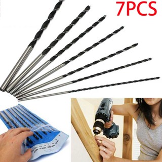 7pcs Long Wood Drill Bits 4mm 5mm 6mm 7mm 8mm 10mm 12mm x 300mm Brad Point