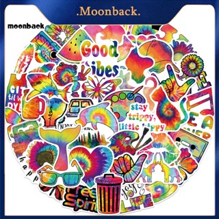 &lt;moonback&gt; สติกเกอร์มัดย้อม ลายผีเสื้อ ดอกไม้ หัวใจ กันน้ํา หลากสี สําหรับตกแต่งแล็ปท็อป โทรศัพท์ สเก็ตบอร์ด Diy 50 ชิ้น