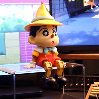 Kawaii Pinocchio ชินจัง สร้างสรรค์ โมเดลตุ๊กตา Pvc การ์ตูนอะนิเมะ เครื่องประดับ งานฝีมือ คอลเลกชัน ของเล่นน่ารัก อินเทรนด์ ของเล่นวันเกิด