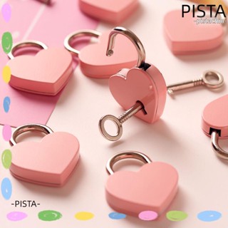 Pista 2 ชิ้น รูปหัวใจ แม่กุญแจ วินเทจ กระเป๋าเดินทาง เครื่องประดับ กล่อง ตู้ ล็อคประตู