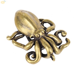 【VARSTR】Bronze Octopus 4.5*5.5cm Brass Decoration Hard Texture Miniature Statuette