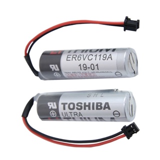 ร้านใน กทม ER6V  Er6vc119A  แบตเตอร์รี่  แบตเตอรี่ 3.6 V 2000 mAh PLC แบตเตอรี่ลิเธียมสีดำปลั๊พร้อมส่งทักออกบิล