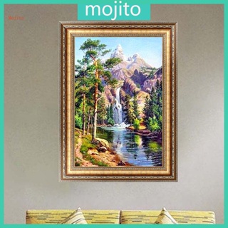 Mojito ชุดงานปักครอสติชเม็ดบีด ทรงเพชร 5d DIY รูปน้ําตก ภูมิทัศน์ สําหรับตกแต่งบ้าน