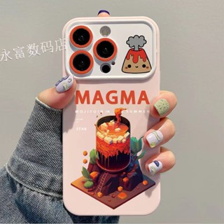 เคสมือถือ แบบนิ่ม ลายภูเขาไฟโมจิโตะ สําหรับ Apple 14 Pro Max Iphone 13 Pro 12 11 7p 23JO