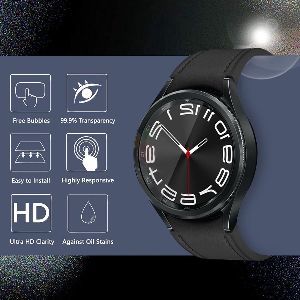 ฟิล์มกระจกนิรภัยกันรอยหน้าจอ 2.5D สําหรับ Samsung Galaxy Watch 6 Classic 43 มม. 47 มม. 40 มม. 44 มม. - รูปที่ 4