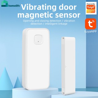 Tuya Zigbee Smart Shock Door Sensor Vibrating Door Magnetic Sensor Smart Shock Sensor Smart Door Sensor Two In One Home home