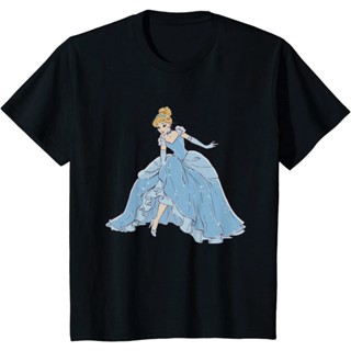 ขายดี เสื้อยืดคอกลม ผ้าฝ้ายแท้ พิมพ์ลาย Disney Cinderella แฟชั่นยอดนิยม สําหรับผู้ชาย 457073