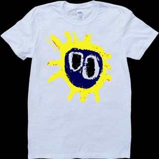 ขายดี เสื้อยืดแขนสั้นลําลอง ผ้าฝ้าย ลาย Scream Screamadelica สีขาว แฟชั่นสําหรับผู้ชาย 327201