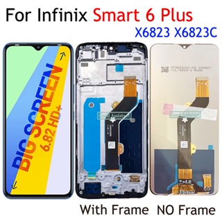 อะไหล่หน้าจอสัมผัส LCD 6.82 นิ้ว สําหรับ Infinix Smart 6 Plus X6823 X6823C