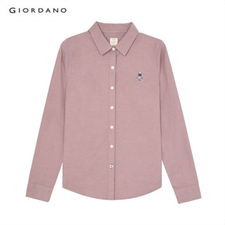 GIORDANO เสื้อเชิ้ตผู้หญิงแขนยาว Womens Shirts 05340038