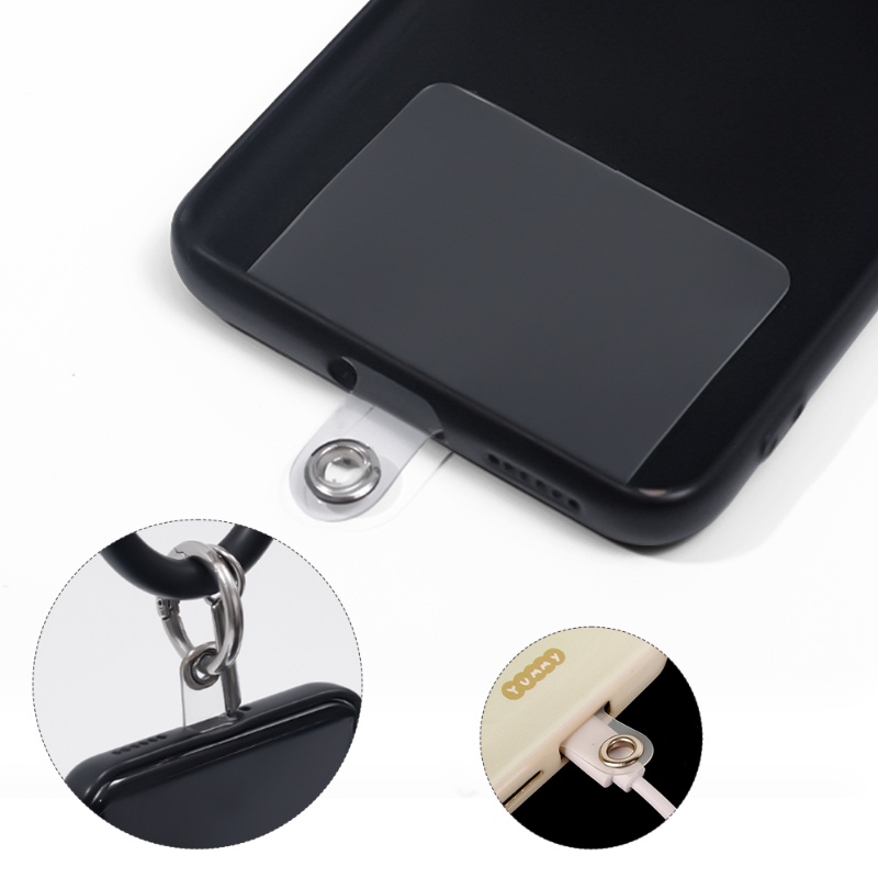 การ์ดสายคล้องโทรศัพท์มือถือในตัว / แผ่นแปะสายคล้องโทรศัพท์มือถือ แบบใสฝ้า / คลิปเชื่อมต่อจี้ / ตัวเชื่อมต่อแบบสแน็ปอิน ป้องกันการสูญหาย - รูปที่ 7