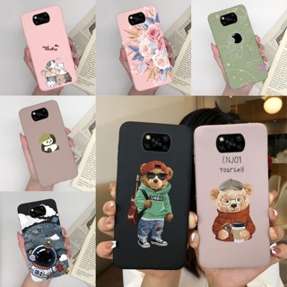 เคสโทรศัพท์มือถือ ซิลิโคนนิ่ม บางมาก กันกระแทก ลายการ์ตูนหมีน่ารัก คุณภาพสูง สําหรับ Xiaomi Poco X3 X3 Pro X3 NFC PocoX3 X3Pro X3NFC