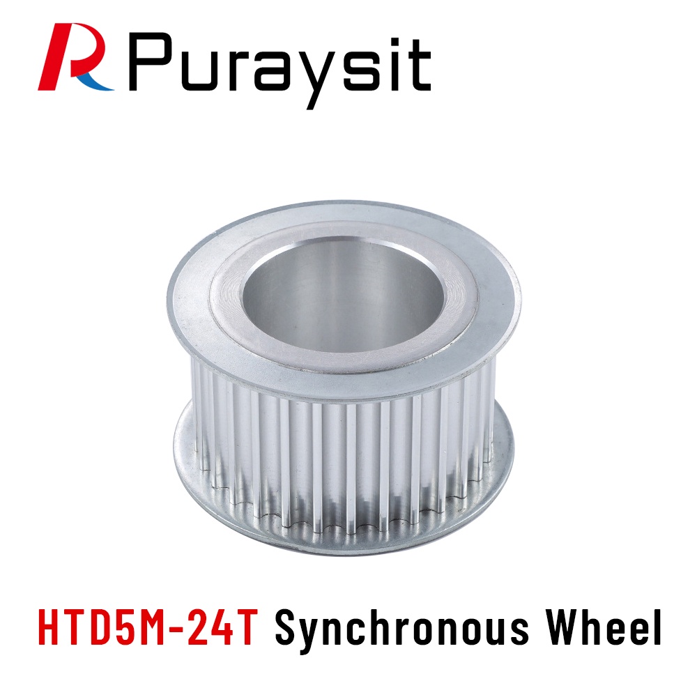 24 ฟัน HTD5M Idler Pulley Tensioner ล้อ Bore 5/6.35/8/12.7/14 มม.พร้อมแบริ่งท่องเที่ยว Synchronous P