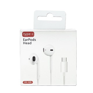 JH-4A  หูฟัง Type-C อินเอียร์ รุ่น  Earbuds  หูฟัง สำหรับ มือถือ Type-C ตัดเสียงรบกวน มีไมโครโฟนในตัว สายยาว 1.2ม