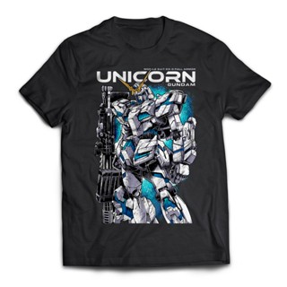 [Ready Stock XS-8XL] Gundam Unicorn Short Sleeve Casual Graphic Tees- Premium 100% Cotton_03