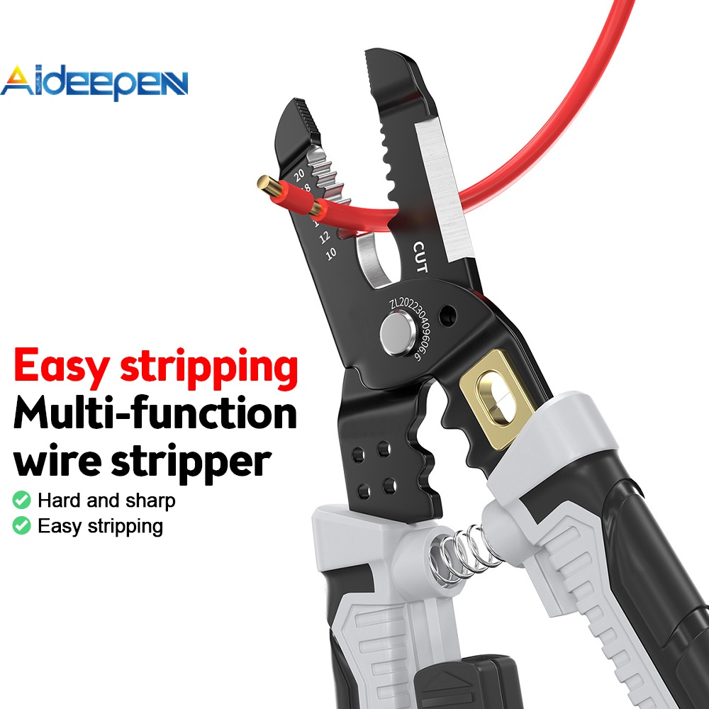 Aideepen 10-in1 อุปกรณ์เครื่องมือ สําหรับใช้ในการตัดลวดไฟฟ้า