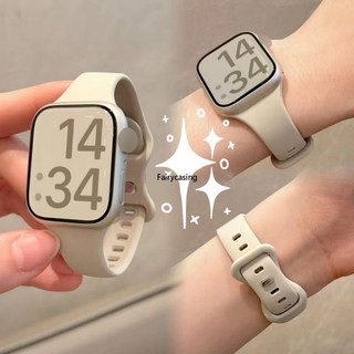 สายนาฬิกาข้อมือ ซิลิโคนนิ่ม ลายดาว สําหรับ AW watch ultra 11 10 9 8 7 6 SE 5 4 3 2 i-watch 42 มม. 46 มม. 49 มม. 41 มม. 45 44 42 38 มม. 40 มม.