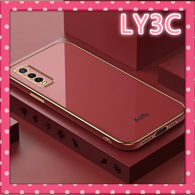 เคสโทรศัพท์มือถือ ซิลิโคน ชุบทอง กันกระแทก สําหรับ Vivo Y20 Y12A Y12S Y76 5G Y77 5G Y22S Y15 2020