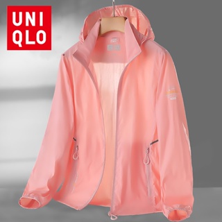 【UPF50+】Uniqlo เสื้อแจ็กเก็ต ผ้าเรยอน กันแดด แถบสะท้อนแสง ระบายอากาศ ป้องกันรังสียูวี เหมาะกับฤดูร้อน สําหรับผู้หญิง ตกปลากลางแจ้ง