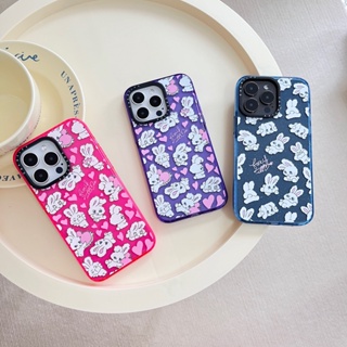 【Love Rabbit】casetify เคสโทรศัพท์มือถือ TPU นิ่ม แบบใส ลายกระต่าย สําหรับ iPhone 14 Pro max 14 Pro 13 Pro max 12 Pro max 11 11Pro max 12