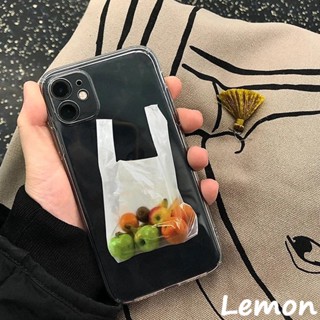 [Lemon] เคสโทรศัพท์มือถือแบบใส ลายผลไม้ เรียบง่าย สําหรับ iPhone 7 8 7plus 8plus 11 12 X XS XR XSMAX 11pro 12promax 11promax 12promax 13 13promax 13promax 12mini 13mini