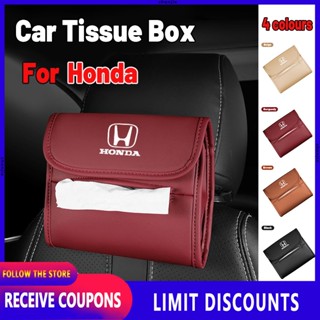 กล่องทิชชู่หนัง อเนกประสงค์ คุณภาพสูง สําหรับรถยนต์ Honda Civic City CR-V Jazz Accord Odyssey Brio Mobilio Fit HR-V Pilot Shuttle Legend CR-Z CRX Freed Integra S2000 Element FR-V Insight NSX Passport Prelude Ridgeline Stream del Sol