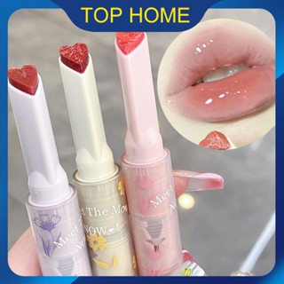 [ลดราคา] Gegebear ลิปสติก Heart Shape Lip Gloss Water Glossy Jelly Liptint Moisturizing นักเรียนหญิงลิปสติกปากกา Lip Glaze Top1Store