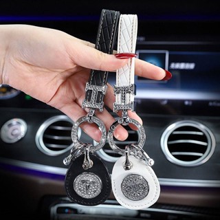 New Car Keychain Vachette Clasp Key Pendant Diamond-Embedded Leather Case Forse BMW Mercedes-Benz Audi Men and Women High-End vmDj