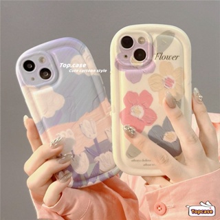 เคสโทรศัพท์มือถือ TPU แบบนิ่ม ลายการ์ตูนดอกทิวลิปน่ารัก สําหรับ iPhone 14 13 12 11 Pro Max X XR Xs Max 8 7 6 6s Plus SE 2020