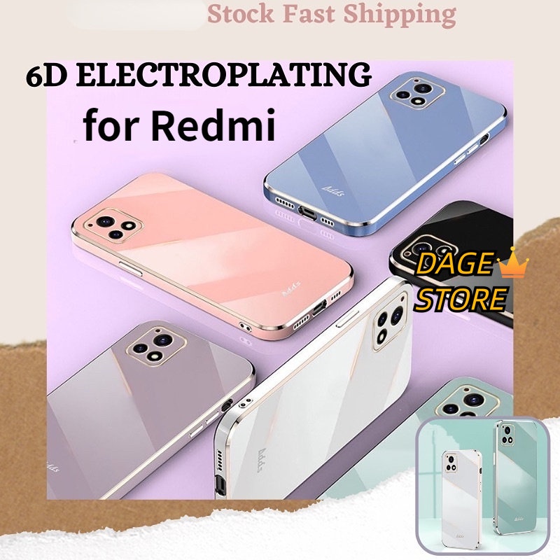 เคสซิลิโคนนิ่ม ชุบ 6D กันกระแทก สําหรับ Redmi 9C 9A 10A 10 10C Note 9S 10 12 PRO Plus K50 Ultra A1 4G