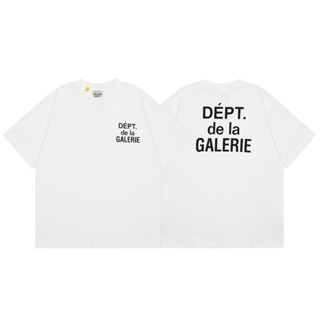 เสื้อยืดแขนสั้น พิมพ์ลาย FASHION GALLERY DEPT สไตล์ฝรั่งเศส พลัสไซซ์ แฟชั่นสําหรับผู้ชาย และผู้หญิง