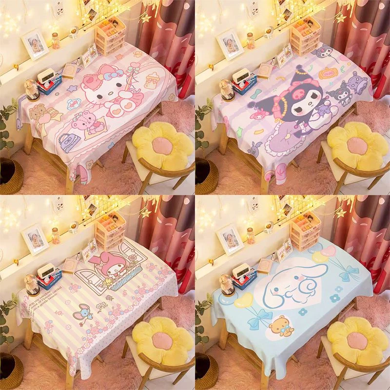 ผ้าปูโต๊ะ ลายการ์ตูน Cinnamon Dog Kuromi น่ารัก สําหรับห้องนอน หอพัก