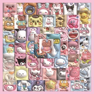 SANRIO Steve สติกเกอร์ ลายน่ารัก 3D สําหรับติดตกแต่ง 63 ชิ้น