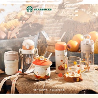 Starbucks พร้อมส่ง กระติกน้ําร้อนสเตนเลส ลายกระรอก สุนัขจิ้งจอก กระต่ายน่ารัก แฟชั่นฤดูใบไม้ร่วง ฤดูใบไม้ร่วง 2022