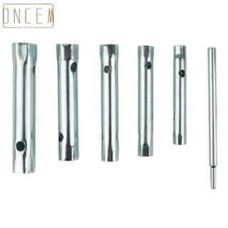 【ONCEMOREAGAIN】6x Metric Tubular Box Wrench Set Tube Hollow Socket Filter Wrench 8~17mm Durable