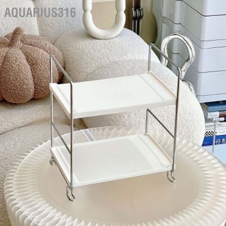  Aquarius316 2 ชั้นเคาน์เตอร์ออแกไนเซอร์สไตล์นอร์ดิกพื้นที่ขนาดใหญ่ที่ถอดออกได้ตู้เก็บของชั้นวางสำหรับห้องนอนห้องน้ำห้องครัว