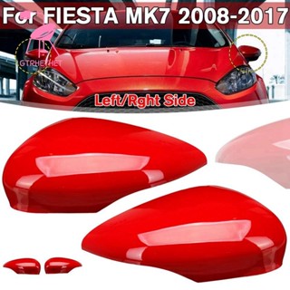 ฝาครอบกระจกมองหลัง สีแดง สําหรับ Ford Fiesta MK7 2008-2017