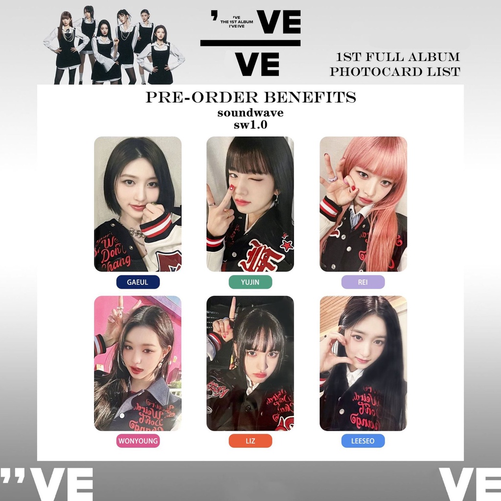 Ive 1ST FULL ALBUM 《I'Ve IVE》 IAM KITSCH อัลบั้มการ์ด SPECIAL EDITION CARD SOUND WAVE MV K4 WM PAPA JOHNS NY MOK PHOTOCARD POSTCARD COLLECTION WONYOUNG YUJIN GAEUL REI LIZ