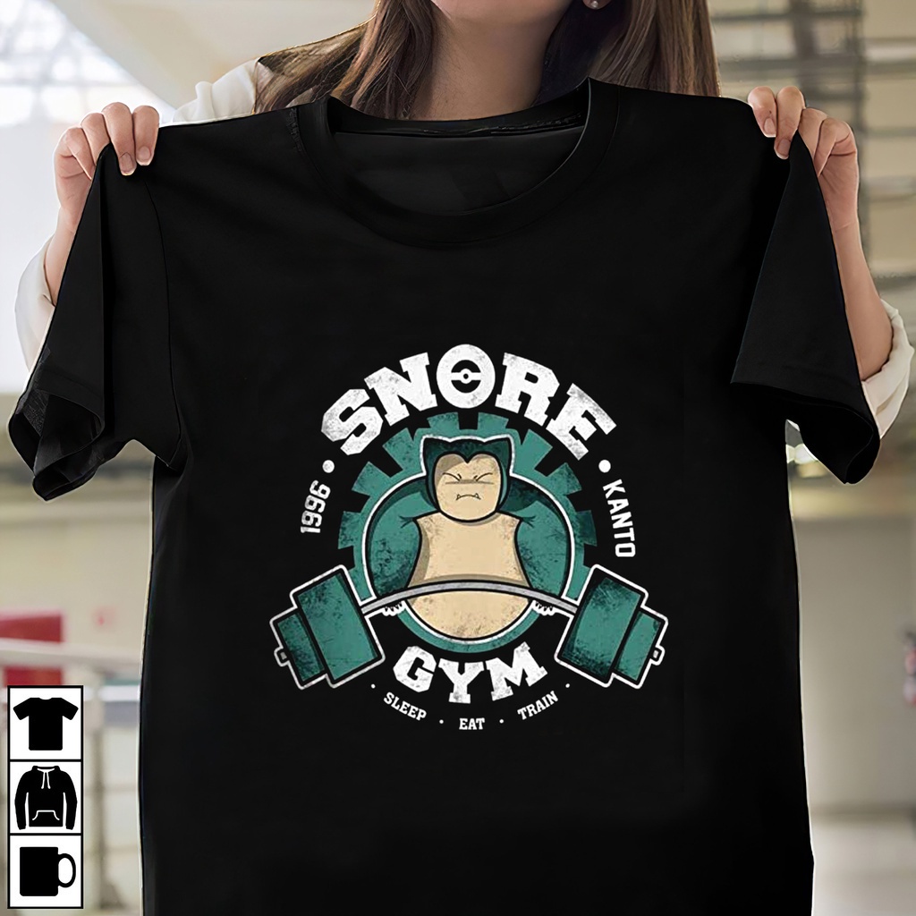 HOT PDเสื้อยืดแขนสั้นPokemon Snorlax 1996 Kanto Gym T, Snorlax, Snorlax Meme, Pokemon, Pokemon Go, C