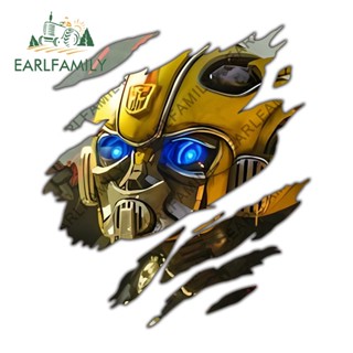 Earlfamily สติกเกอร์ Tansformers Bumblebee Tear ขนาด 13 ซม.×11.5 ซม. สําหรับติดตกแต่งกระจกหน้ารถจักรยานยนต์ แล็ปท็อป รถยนต์